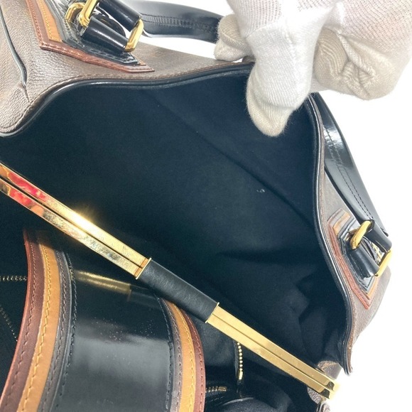 LOUIS VUITTON Black Monogram Canvas Shoulder Bag - Picture 16 of 16